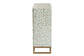 Baxton Studio Quintus Modern Bohemian Multicolor Mother of Pearl and Gold Metal Storage Cabinet FredCo
