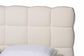 Baxton Studio Ralayna Modern Luxe Ivory Boucle Fabric Queen Size Bed FredCo
