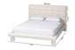 Baxton Studio Ralayna Modern Luxe Ivory Boucle Fabric Queen Size Bed FredCo