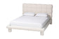 Baxton Studio Ralayna Modern Luxe Ivory Boucle Fabric Queen Size Bed FredCo