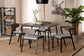 Baxton Studio Revelin Industrial Grey Fabric and Metal Dining Set FredCo