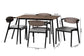 Baxton Studio Revelin Industrial Grey Fabric and Metal Dining Set FredCo