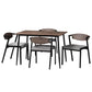 Baxton Studio Revelin Industrial Grey Fabric and Metal Dining Set FredCo