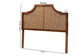 Baxton Studio Risha Mid-Century Modern Ash Walnut Finished Wood and Rattan Headboard FredCo