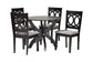 Baxton Studio Rita Modern Grey and Dark Brown Finished Wood 5-Piece Dining Set FredCo