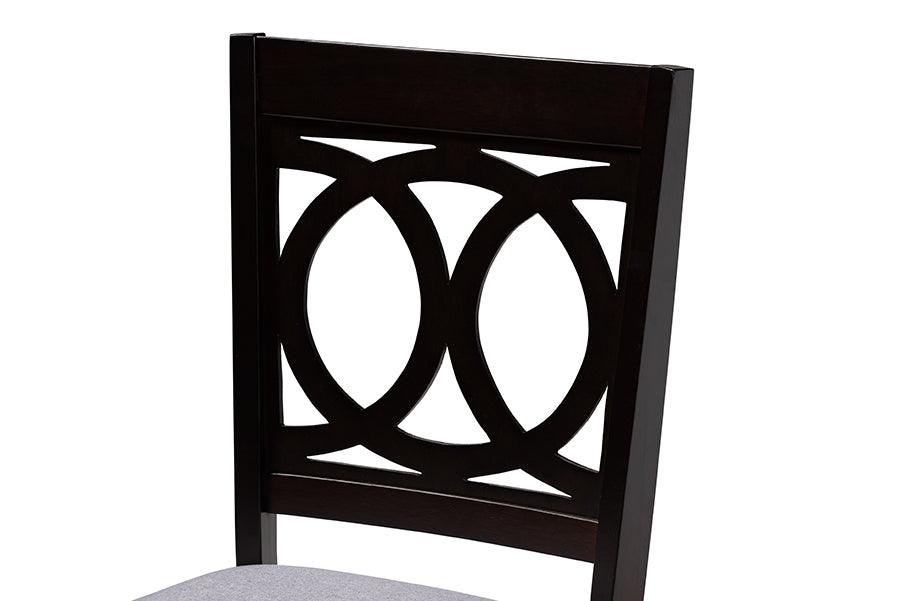 Baxton Studio Rita Modern Grey and Dark Brown Finished Wood 5-Piece Dining Set FredCo