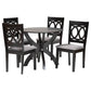 Baxton Studio Rita Modern Grey and Dark Brown Finished Wood 5-Piece Dining Set FredCo