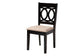 Baxton Studio Rita Modern Sand Dark Brown Finished Wood 5-Piece Dining Set FredCo