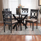 Baxton Studio Rita Modern Sand Dark Brown Finished Wood 5-Piece Dining Set FredCo