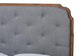 Baxton Studio Roald Mid-Century Modern Grey Fabric and Walnut Brown Wood King Size Platform Bed FredCo