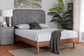 Baxton Studio Roald Mid-Century Modern Grey Fabric and Walnut Brown Wood King Size Platform Bed FredCo