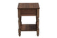 Baxton Studio Roden Transitional Dark Brown Nightstand with Rattan FredCo
