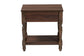 Baxton Studio Roden Transitional Dark Brown Nightstand with Rattan FredCo