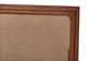 Baxton Studio Rondell Mid-Century Modern Ash Walnut Woven Rattan Queen Size Bed FredCo