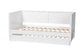Baxton Studio Roni Modern White Scalloped Wood Twin Daybed with Trundle FredCo
