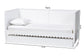 Baxton Studio Roni Modern White Scalloped Wood Twin Daybed with Trundle FredCo