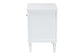 Baxton Studio Roni Modern White Wood 1-Drawer Nightstand with Scalloped Edges FredCo
