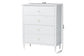 Baxton Studio Roni Modern White Wood 4-Drawer Chest with Scalloped Edges FredCo