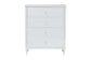 Baxton Studio Roni Modern White Wood 4-Drawer Chest with Scalloped Edges FredCo
