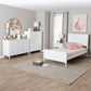 Baxton Studio Roni Modern White Wood 4-Piece Full Bedroom Set with Scalloped Edges FredCo