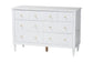 Baxton Studio Roni Modern White Wood 4-Piece Full Bedroom Set with Scalloped Edges FredCo