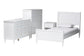 Baxton Studio Roni Modern White Wood 4-Piece Twin Bedroom Set with Scalloped Edges FredCo