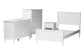 Baxton Studio Roni Modern White Wood 4-Piece Twin Bedroom Set with Scalloped Edges FredCo