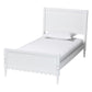 Baxton Studio Roni Modern White Wood Full Platform Bed with Scalloped Edges FredCo