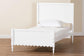 Baxton Studio Roni Modern White Wood Full Platform Bed with Scalloped Edges FredCo