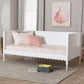 Baxton Studio Roni Modern White Wood Twin Daybed with Scalloped Edges FredCo