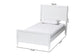 Baxton Studio Roni Modern White Wood Twin Platform Bed with Scalloped Edges FredCo