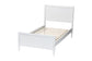 Baxton Studio Roni Modern White Wood Twin Platform Bed with Scalloped Edges FredCo