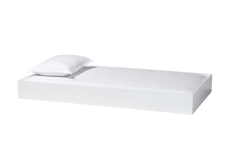 Baxton Studio Roni Modern White Wood Twin Trundle FredCo