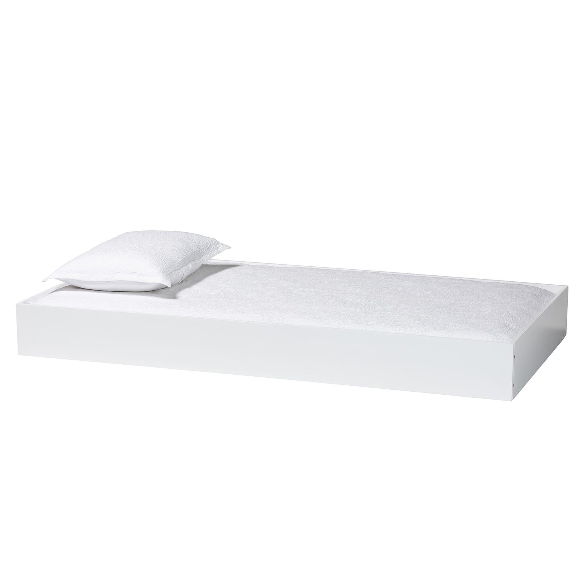 Baxton Studio Roni Modern White Wood Twin Trundle FredCo