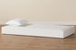 Baxton Studio Roni Modern White Wood Twin Trundle FredCo