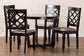 Baxton Studio Selby Modern Sand Fabric and Dark Brown Wood 5-Piece Dining Set FredCo