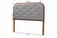 Baxton Studio Shanti Classic and Traditional Grey Fabric and Walnut Brown Finished Wood Headboard FredCo