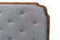 Baxton Studio Shanti Classic and Traditional Grey Fabric and Walnut Brown Finished Wood Headboard FredCo