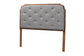 Baxton Studio Shanti Classic and Traditional Grey Fabric and Walnut Brown Finished Wood Headboard FredCo