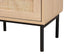 Baxton Studio Sherwin Mid-Century Modern Light Brown and Black 2-Drawer End Table with Woven Rattan Accent FredCo