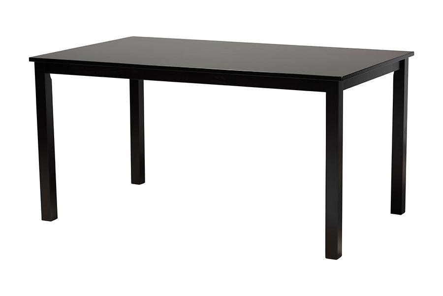 Baxton Studio Sylvia Modern Grey Fabric and Dark Brown Finished Wood 7-Piece Dining Set FredCo