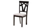 Baxton Studio Sylvia Modern Grey Fabric and Dark Brown Finished Wood 7-Piece Dining Set FredCo