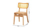Baxton Studio Tadeo Mid-Century Modern Oak Brown Finished Wood and Rattan 2-Piece Dining Chair Set FredCo