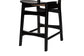 Baxton Studio Tafari Mid-Century Modern Dark Brown Finished Wood and Rattan 2-Piece Counter Stool Set FredCo