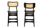 Baxton Studio Tafari Mid-Century Modern Dark Brown Finished Wood and Rattan 2-Piece Counter Stool Set FredCo