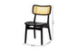 Baxton Studio Tafari Mid-Century Modern Dark Brown Finished Wood and Rattan 2-Piece Dining Chair Set FredCo