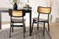 Baxton Studio Tafari Mid-Century Modern Dark Brown Finished Wood and Rattan 2-Piece Dining Chair Set FredCo