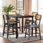 Baxton Studio Tafari Mid-Century Modern Dark Brown Finished Wood and Rattan Pub Set FredCo