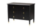 Baxton Studio Tamra Black Wood 6-Drawer Chest – Modern Transitional Bedroom Storage with Metallic Accents FredCo