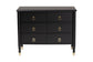Baxton Studio Tamra Black Wood 6-Drawer Chest – Modern Transitional Bedroom Storage with Metallic Accents FredCo